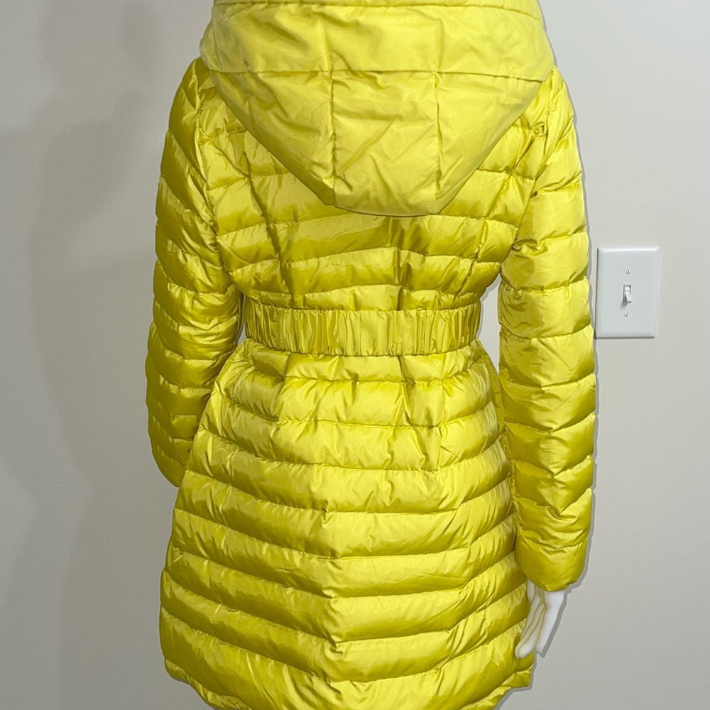Women Winter Hooded Quilted Light Portable Down Coat Yellow Outerwear Size S/M - Picture 3 of 16